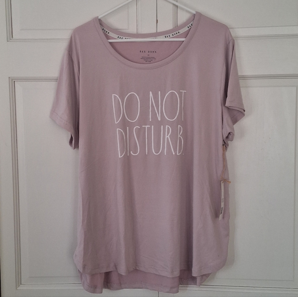 Rae Dunn lilac "Do Not Disturb" sleep shirt - NWT